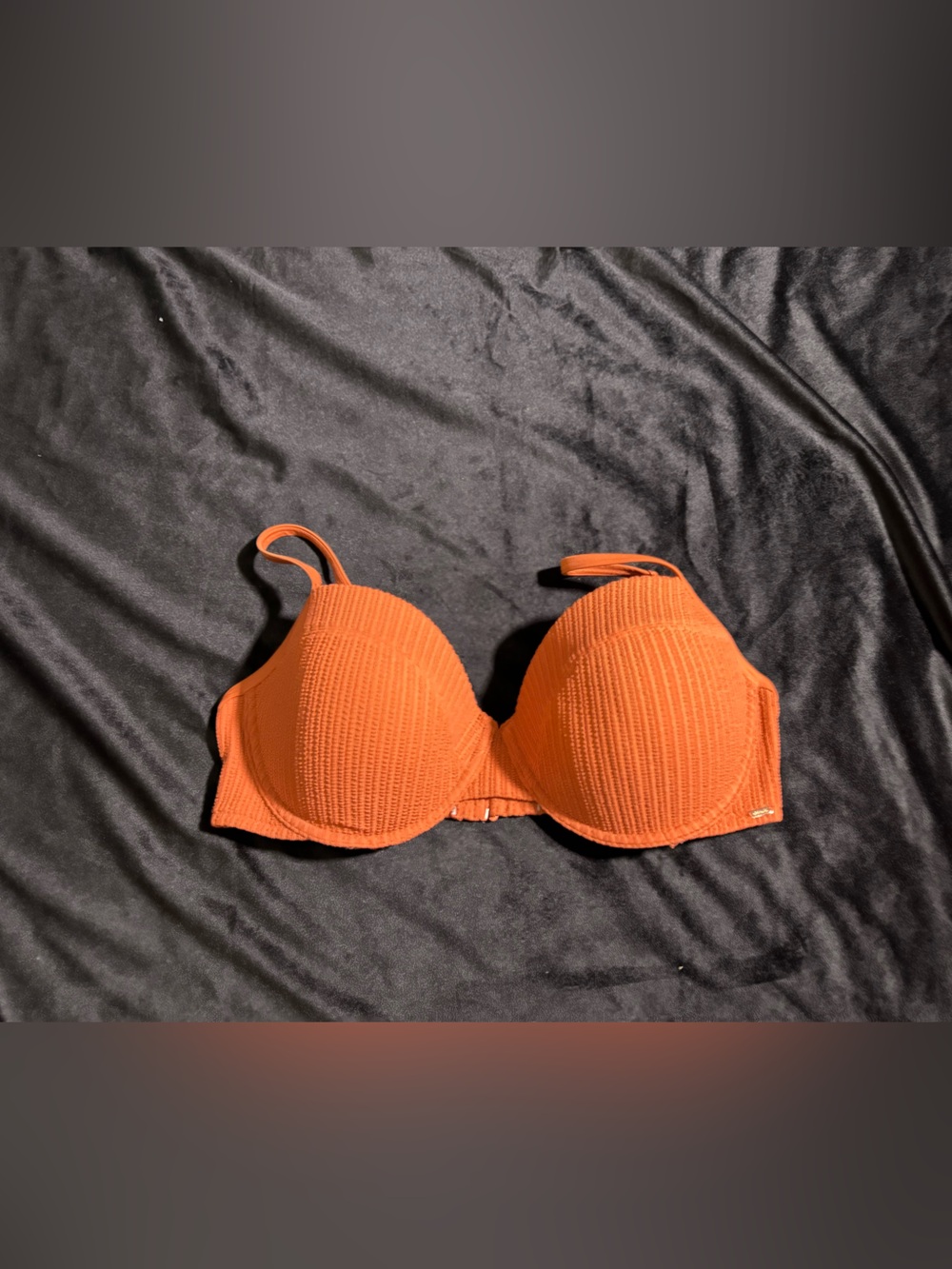 PINK Victoria's Secret Orange Textured T-Shirt Bra